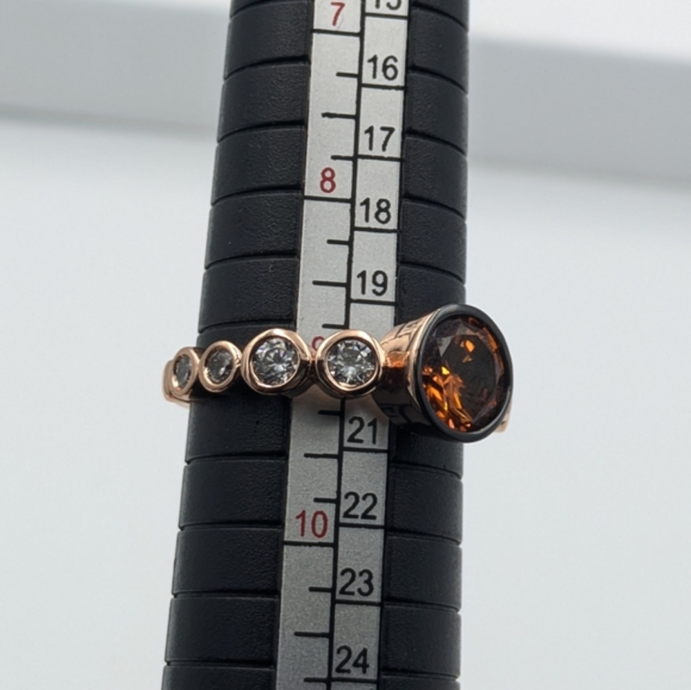5/25$ Rose gold tone and rhinestone costume ring - Picture 2 of 5
